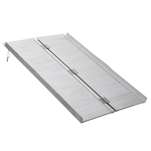 Foldable Aluminum Wheelchair Ramp 6FT with Non-Slip Surface A262856