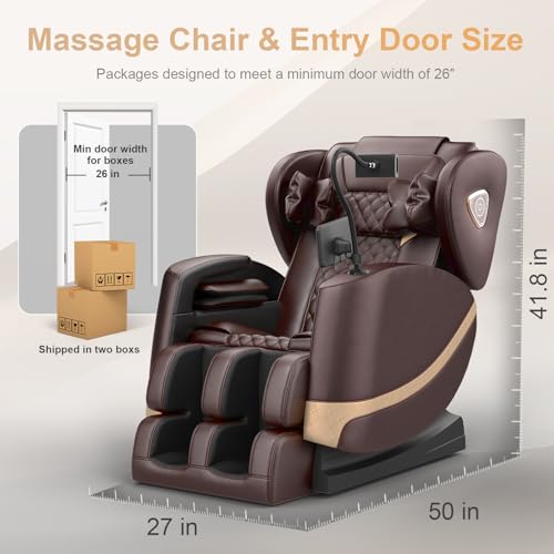 Zero Gravity Massage Chair with 10 Fix Rollers, Heating, Foot Massage, Bluetooth Speaker X111400