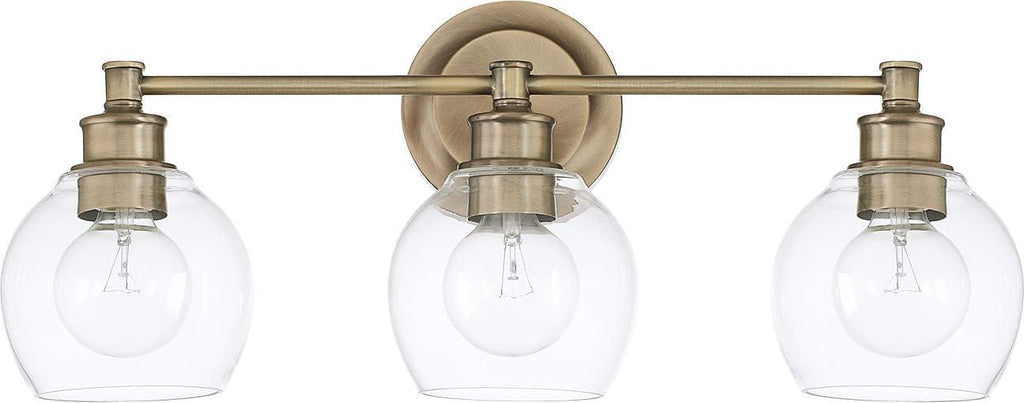 4-Light Clear Glass Bath Vanity Wall Mount X9656