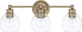 4-Light Clear Glass Bath Vanity Wall Mount X9656
