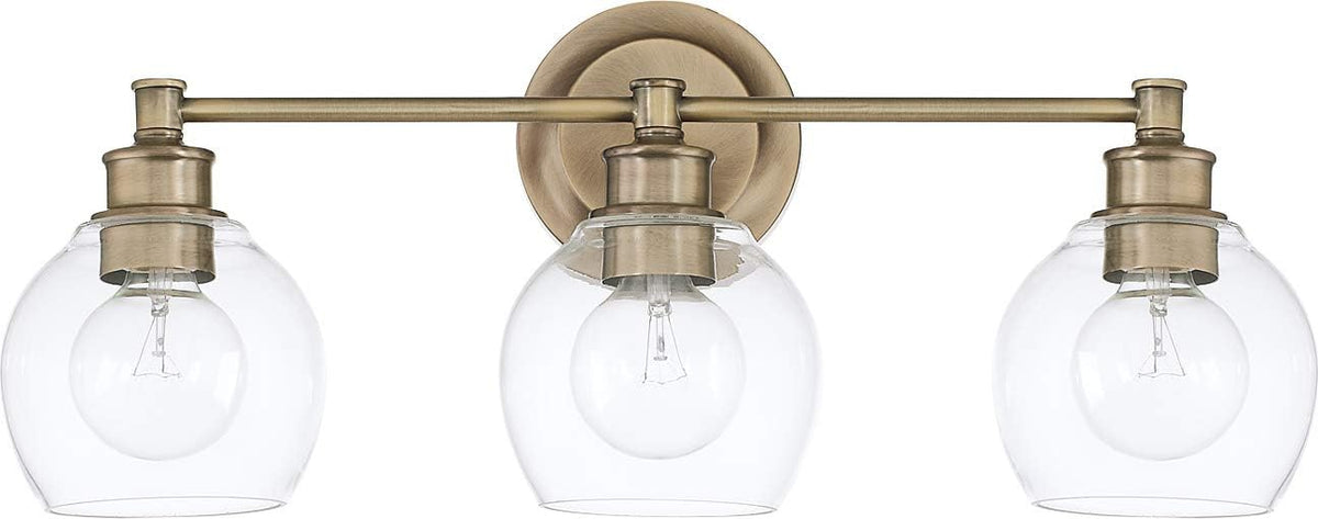 4-Light Clear Glass Bath Vanity Wall Mount X9656