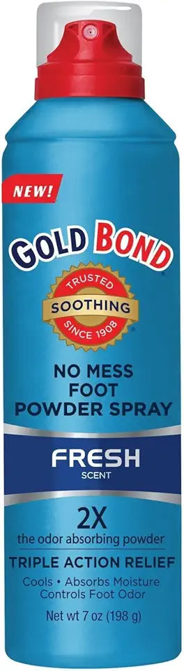 Fresh Scent Foot Powder Spray 7 Ounce (6 Pack) L3815