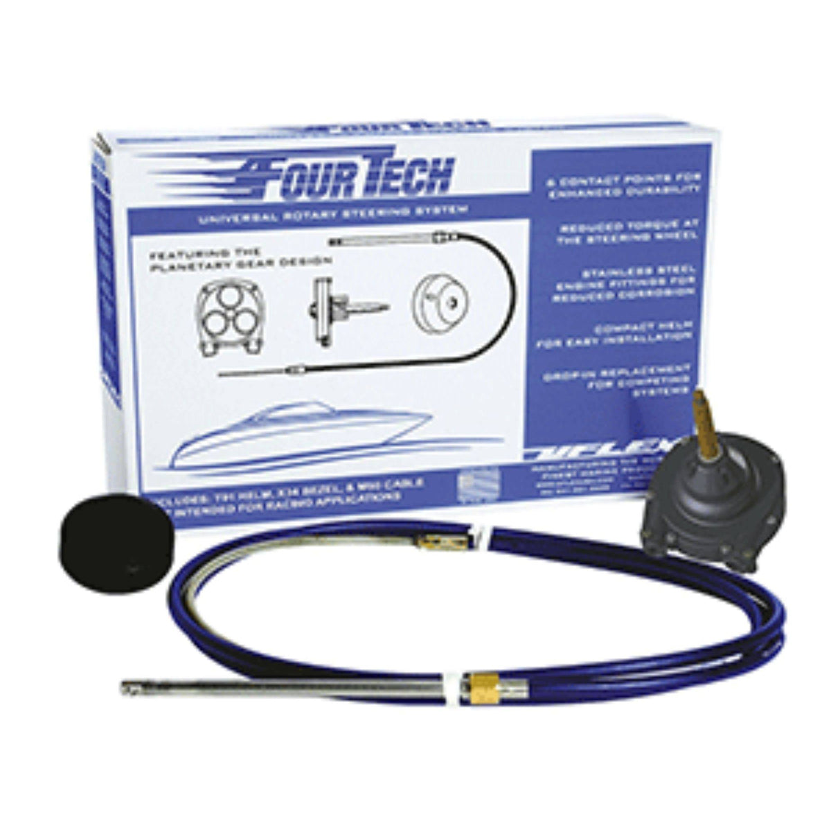 12' Rotary Steering System with Helm, Bezel & Cable B40632