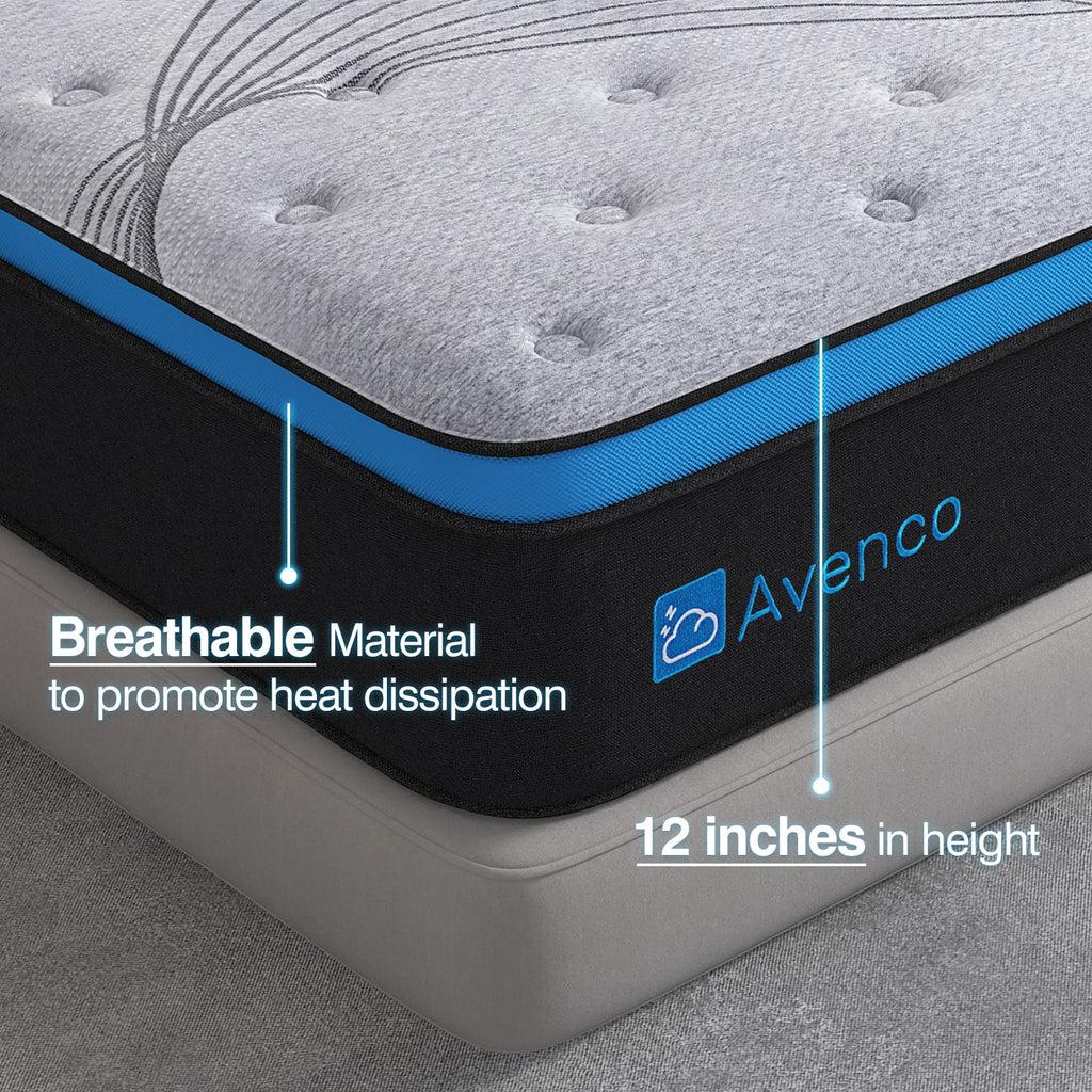 10 inch Gel Memory Foam Hybrid Mattress, Full Size Q6422