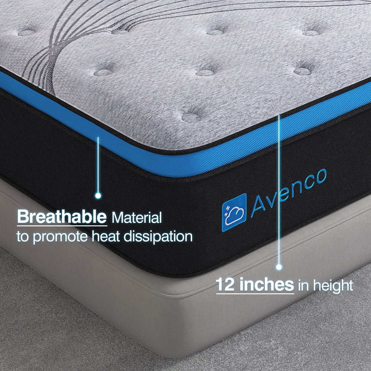 10 inch Gel Memory Foam Hybrid Mattress, Full Size Q6422