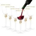 Set of 6 Gold tone Wine Glasses R501