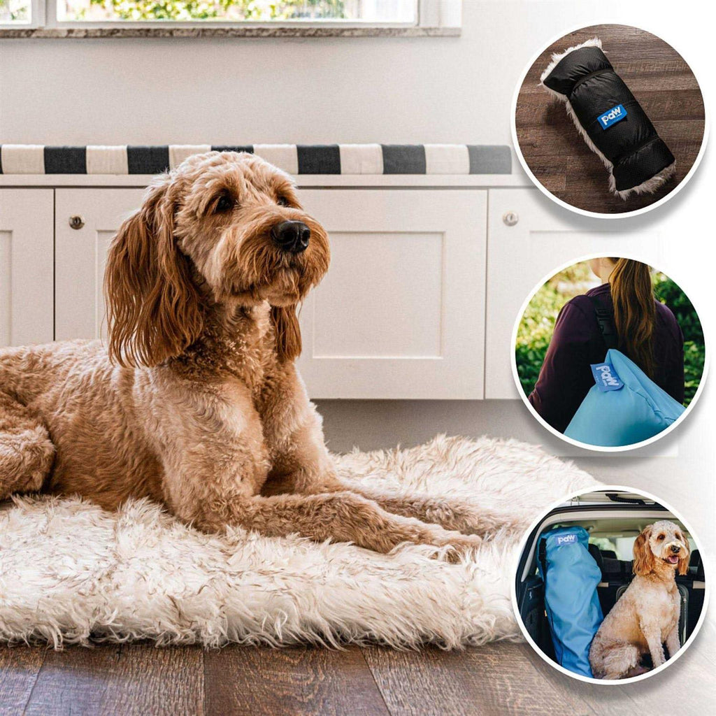 White Portable Orthopedic Dog Bed S6024