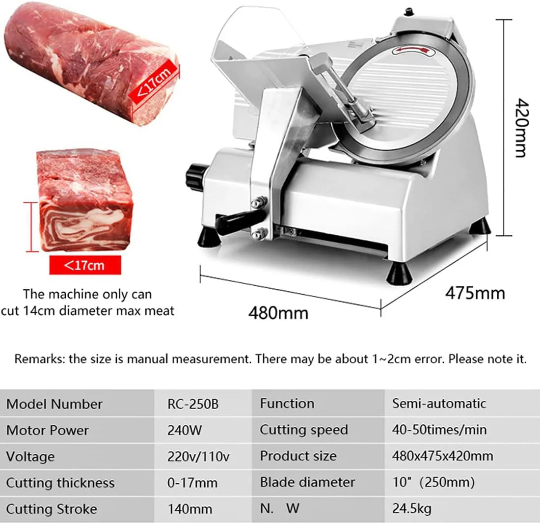 240W 10'' Blade Commercial Electric Meat Slicer U4451