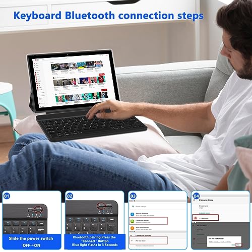 10 inch 2 in 1 Tablet with Keyboard Case Mouse Stylus V51705