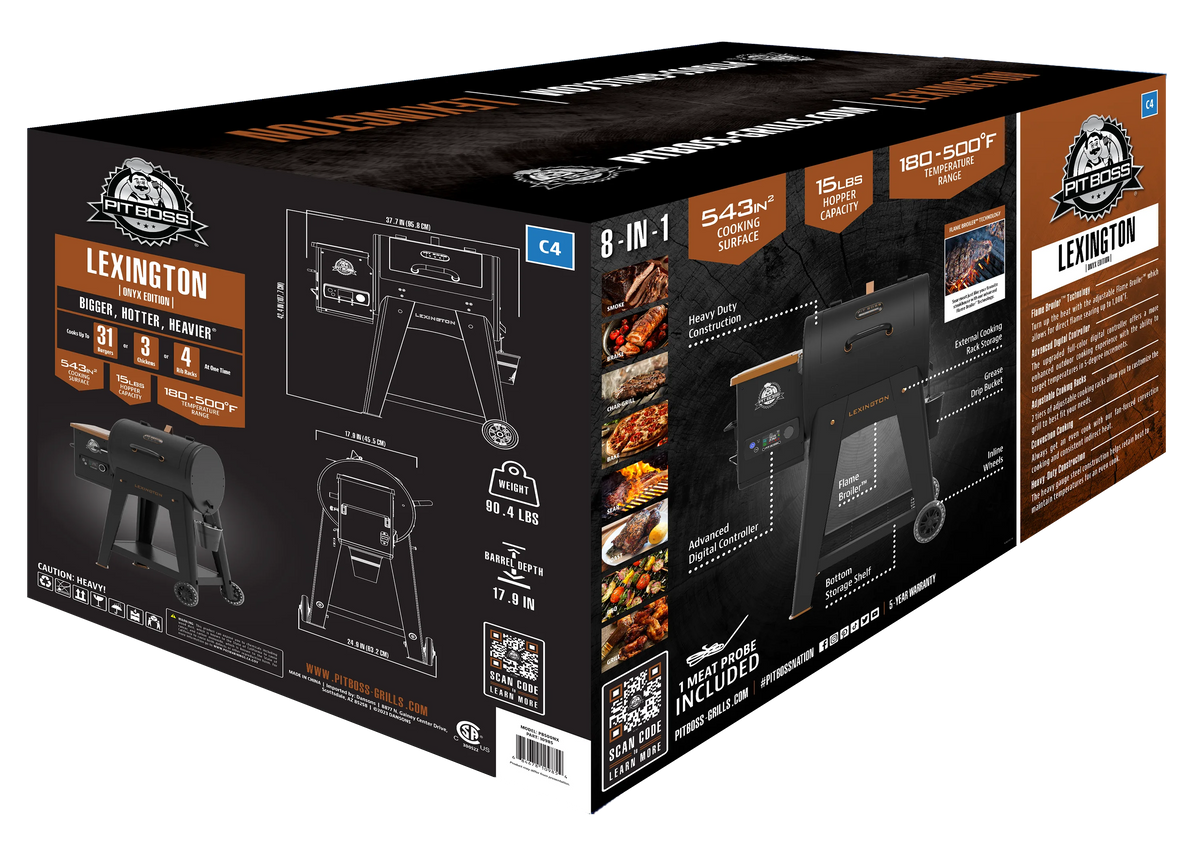 500 Sq in Wood Fired Pellet Grill and Smoker N186