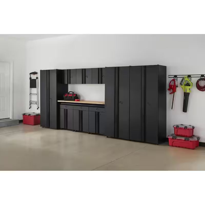 10-Piece Welded Steel Garage Storage System in Black A6725