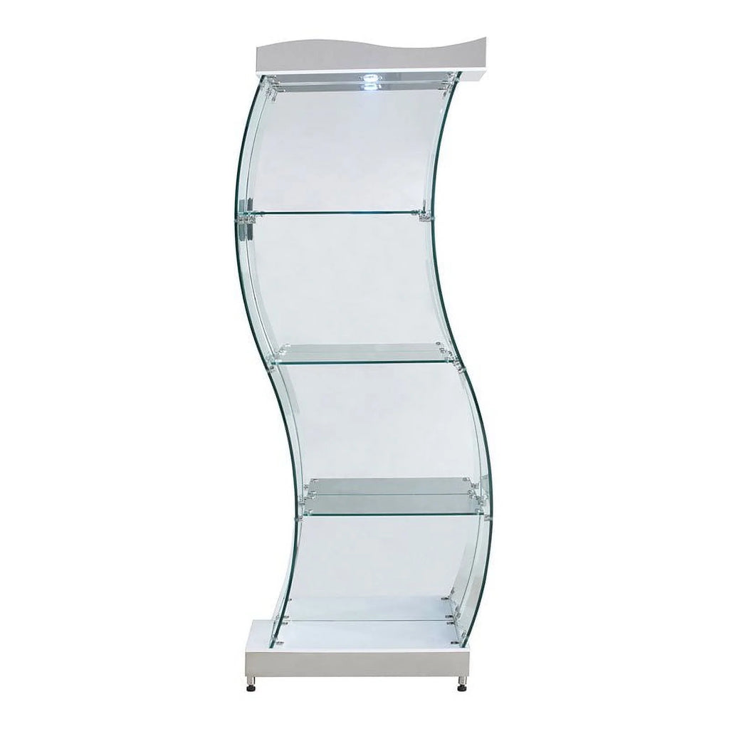 35.6" Steel and Glass Curio Cabinet R641557
