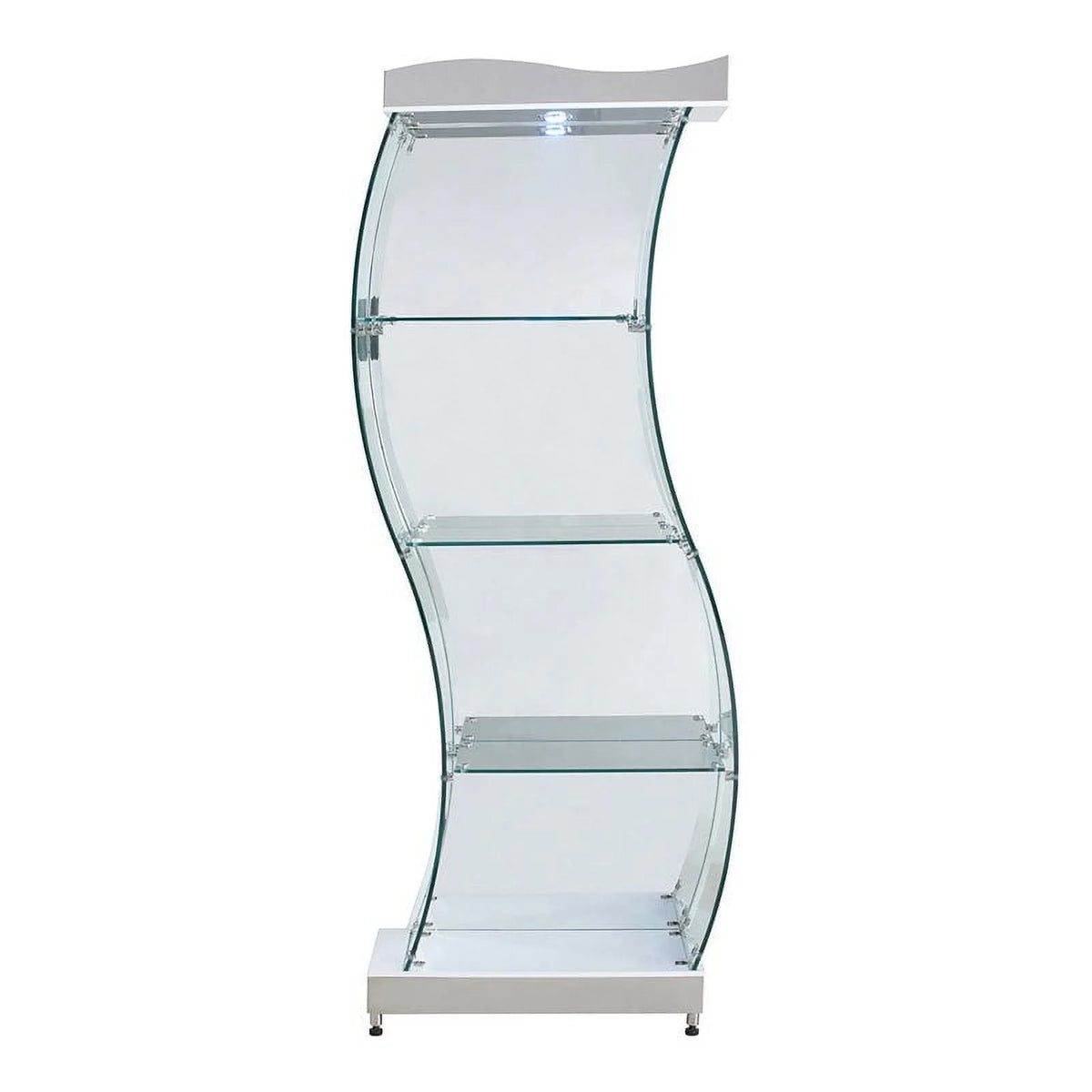 35.6" Steel and Glass Curio Cabinet R641557
