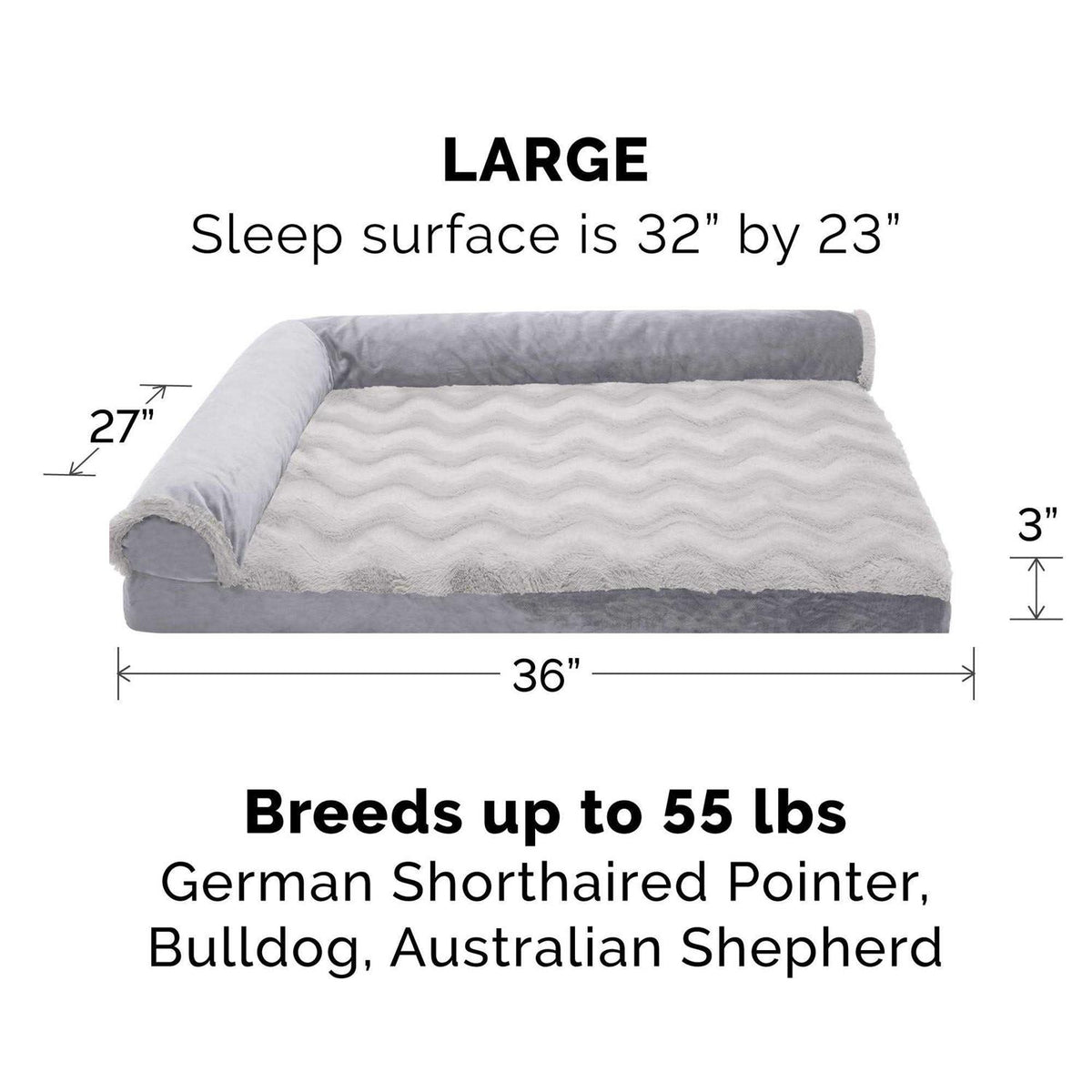 Velvet Chaise Lounge Dog Bed A3594