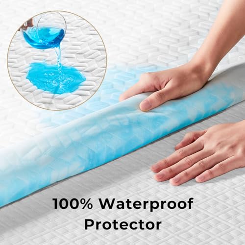Twin 8 Inch Gel Memory Foam Mattress with Waterproof Protector U553