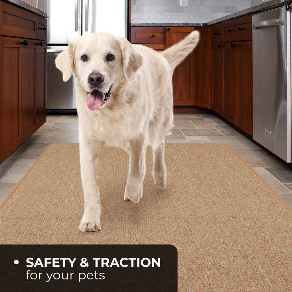 Pebble Beige 6 Feet X 36 Inches Skid-Resistant Carpet Runner V7441