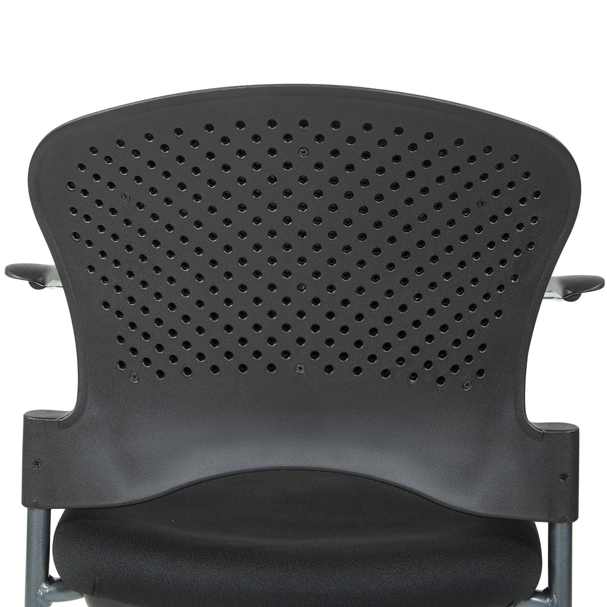 Titanium Finish Rolling Visitors Chair with Casters I664