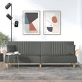 Dark Gray Fabric Sofa Bed with Armrests Y90976