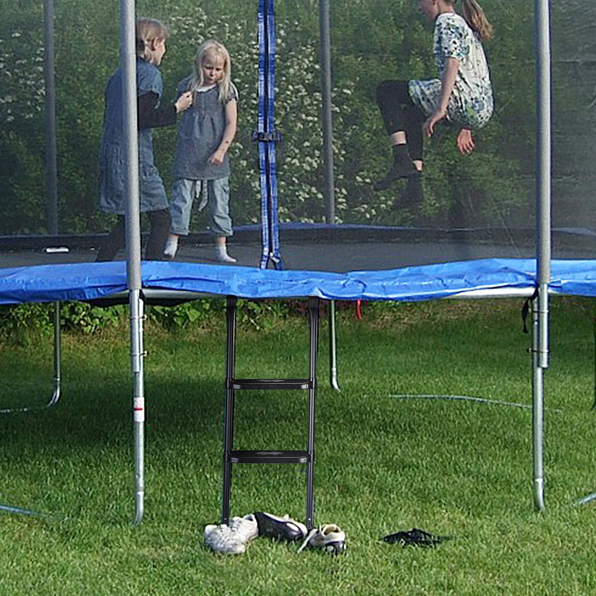 2 Step Trampoline Ladder with Wide Skid-Proof Steps D3456