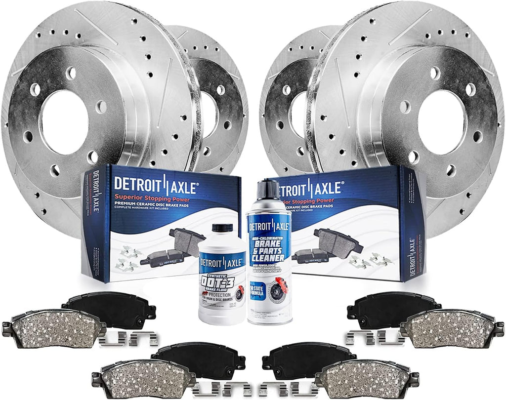 Single Piston Rear Caliper 305mm FRONT & 325mm REAR Rotor Brake Pad E3195