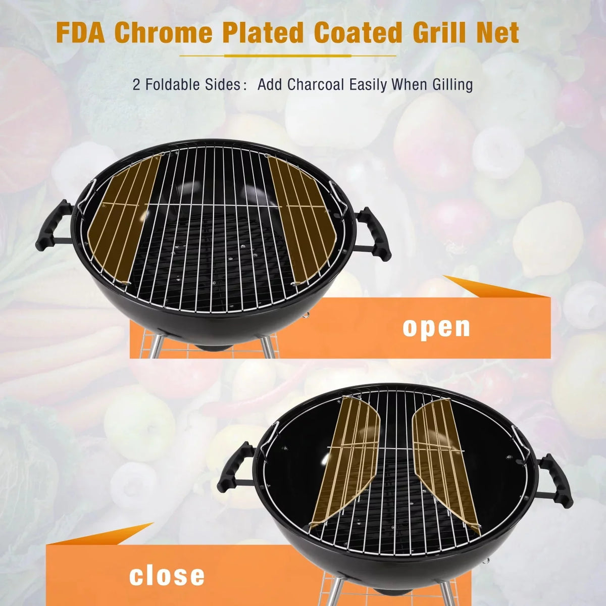 Portable Charcoal BBQ Grill R717