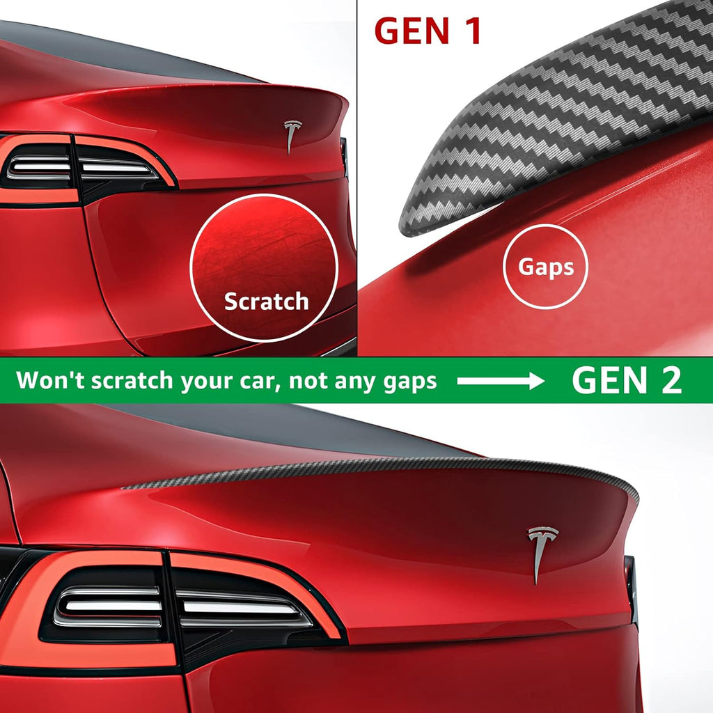 Matte Carbon Fiber Trunk Wing Spoiler N984