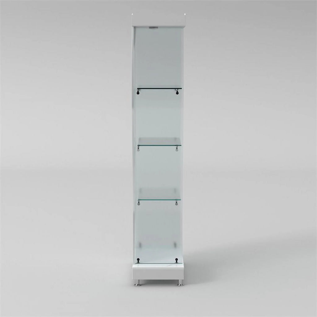 35.6" Steel and Glass Curio Cabinet R641557