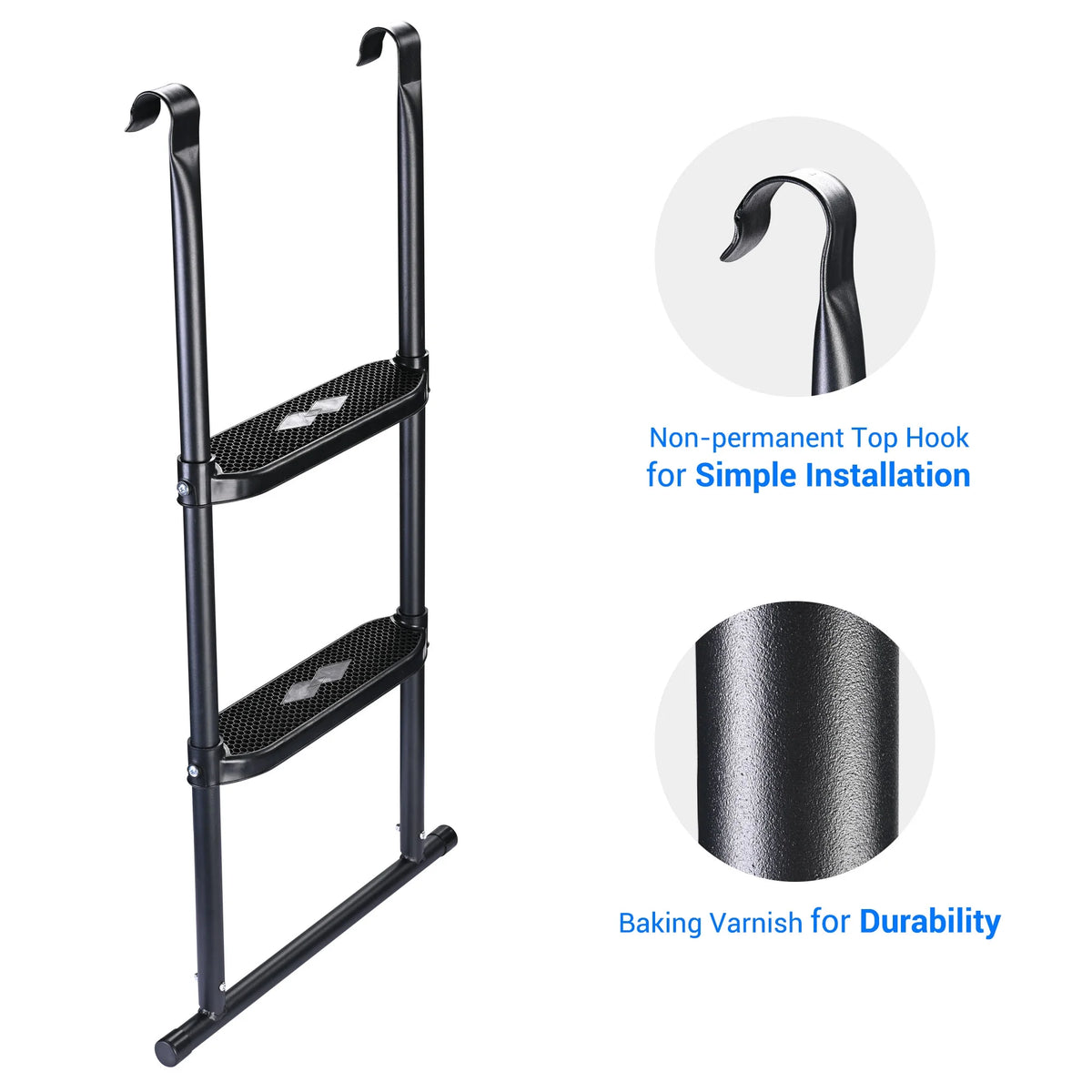 2 Step Trampoline Ladder with Wide Skid-Proof Steps D3456