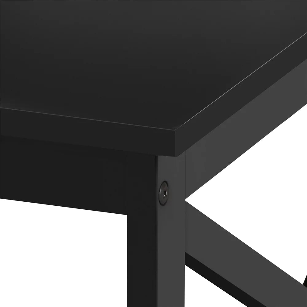 Wooden Rectangle Coffee Table with Storage Shelf L266