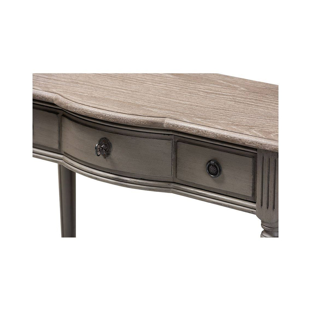 Gray 1-Drawer Wood Console Table Y76064