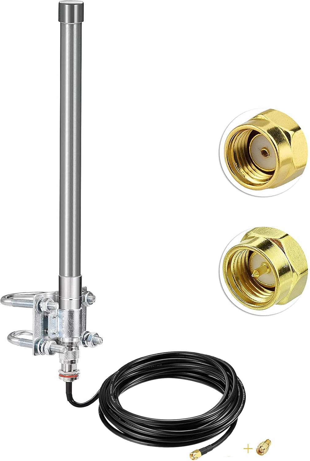 31.5inch 5.8 dBi Antenna 915MHz Lora Antennas Low Loss Cable 3.3ft Pack of 2 C10791