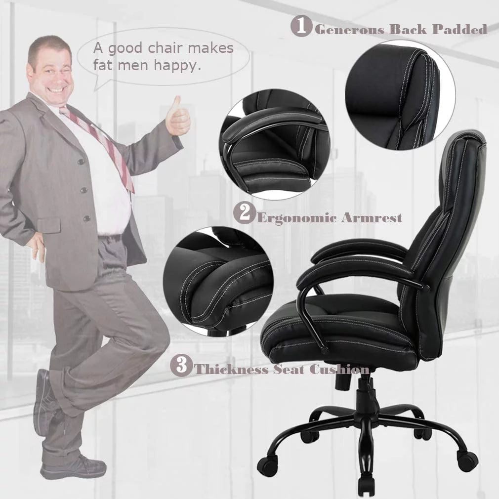 Black High Back Ergonomic Computer Chair with Lumbar Support L69713