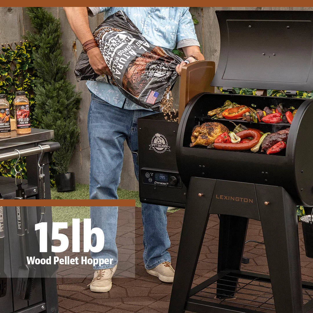 500 Sq in Wood Fired Pellet Grill and Smoker N186