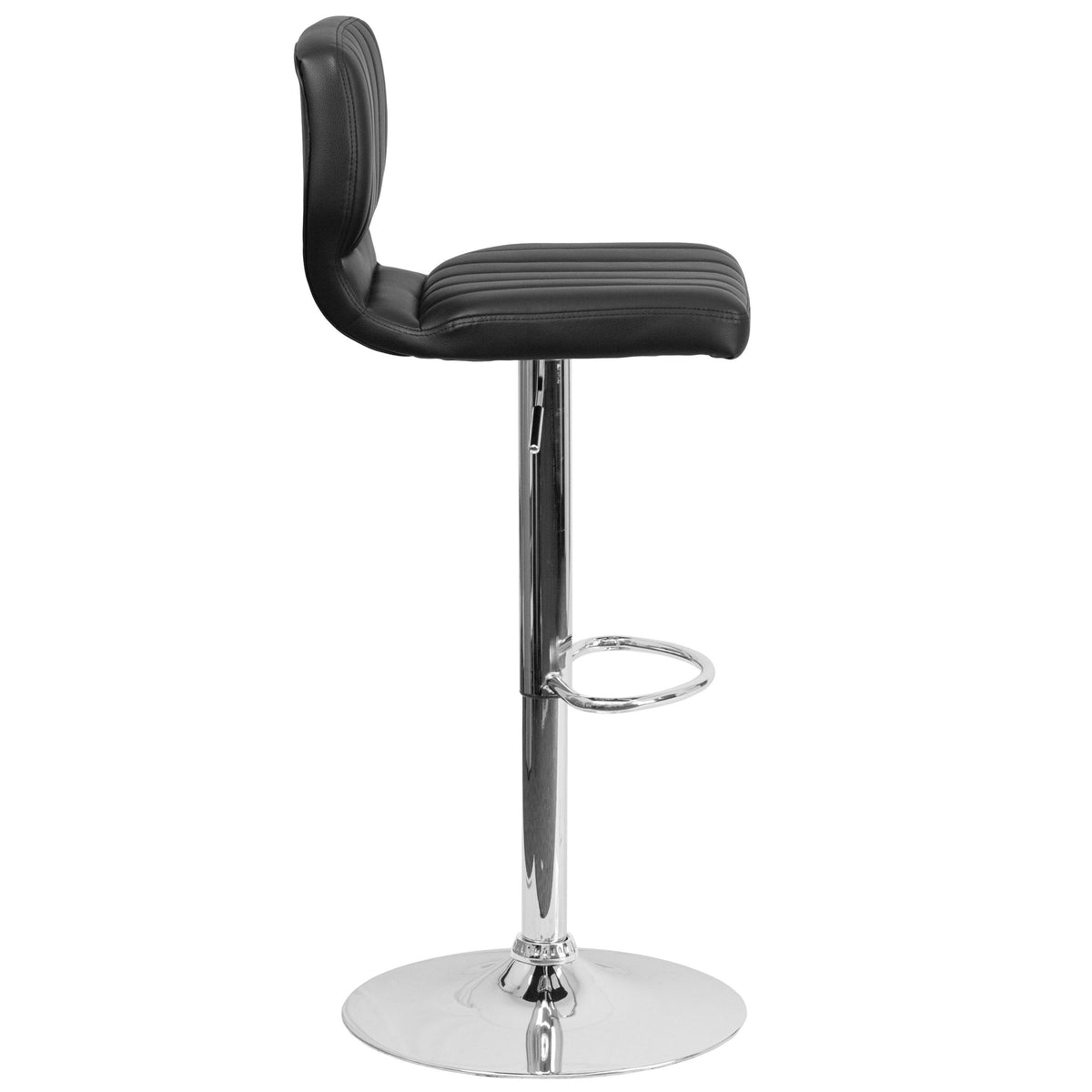 Contemporary Vinyl Adjustable Height Barstool S208