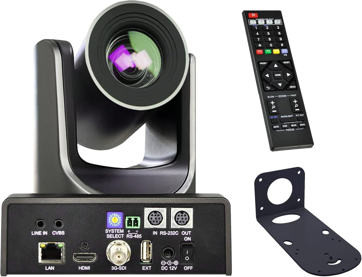 20X NDI Camera, 3G-SDI, HDMI and IP 1080P60fps Video Output, POE 802.3af, NDI HX2 4.5, Wall Mount Q5613
