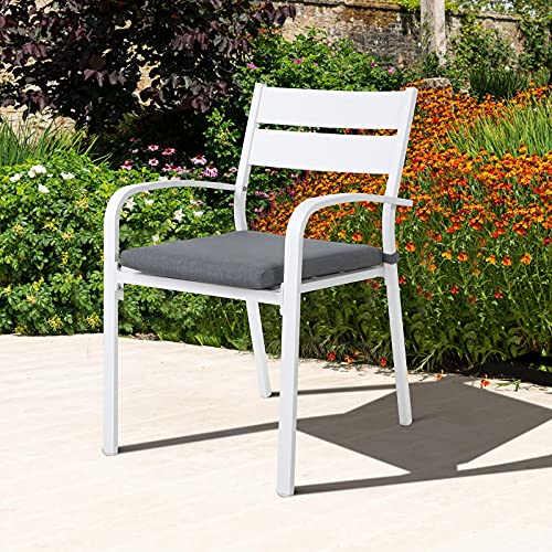 Aluminum 4-Piece Patio Dining Chairs with Cushions P6011