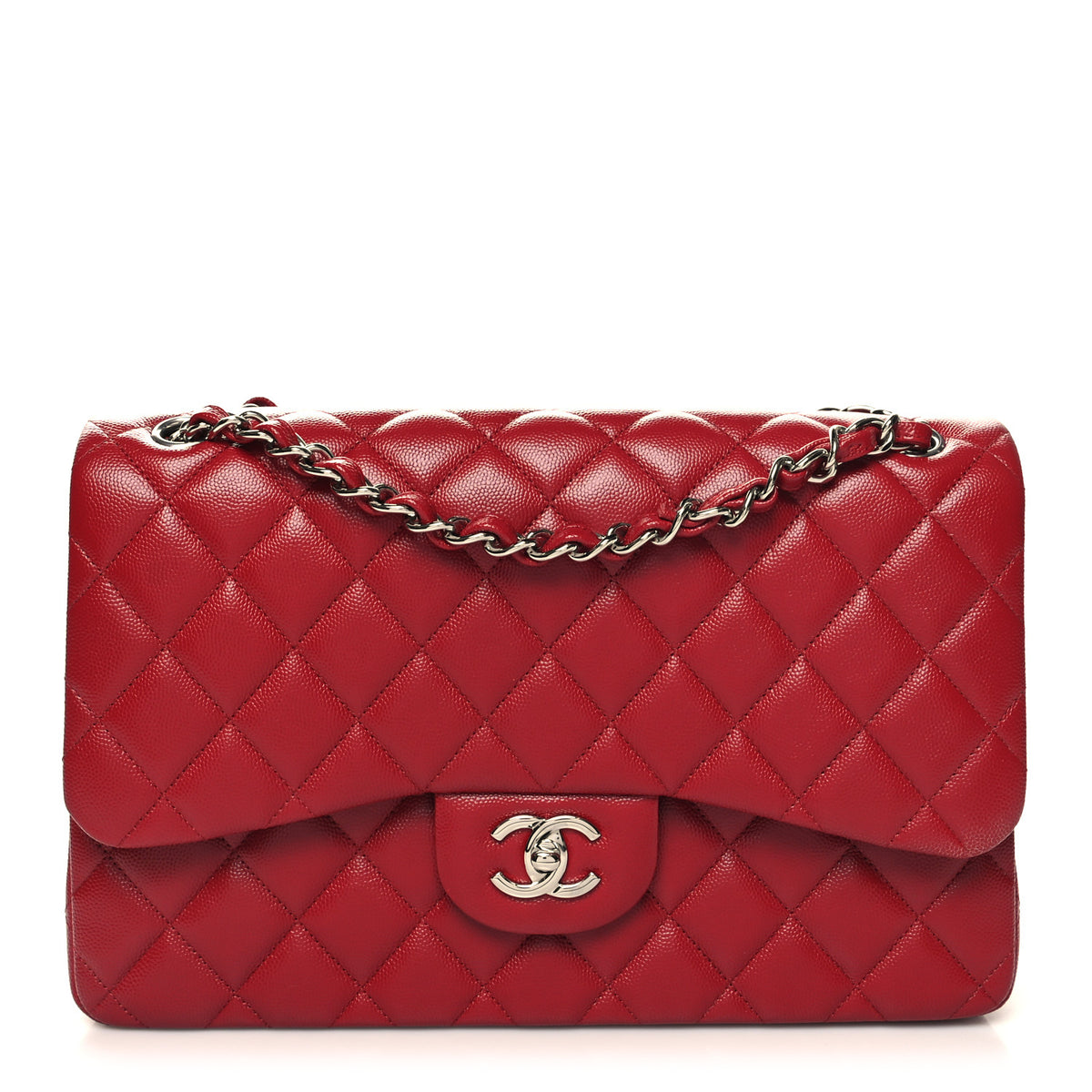Quilted Jumbo Double Flap Red Y530154