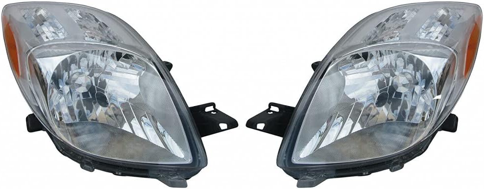 Pair Headlights Assembly Unit for 2006-2008 Toyota Yaris 2dr Hatchback H7893