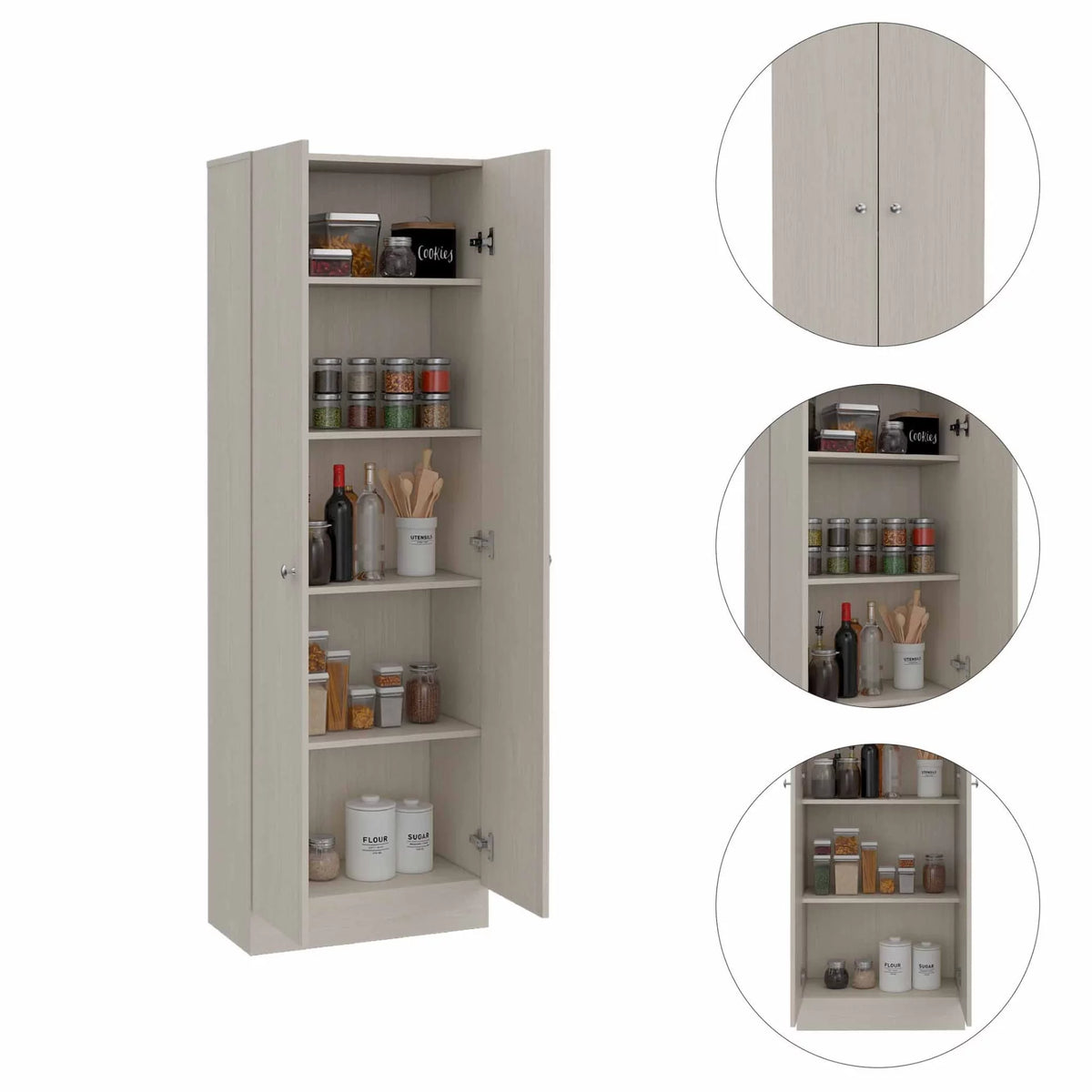 Dark Brown & Black Double Door Cabinet X3529