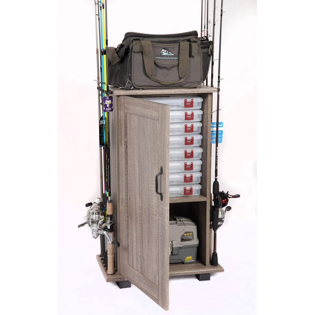 Fishing Storage Rod Holder with Cabinet B12561