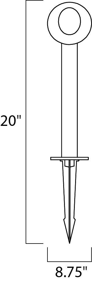 Satin Aluminum 7 Light LED Pathway E63238