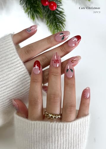 Semi Cured Gel Nail Strips French Snowflake 20 Pcs P855534