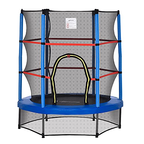 Kids Trampoline with Enclosure Net, Springless Design, Safety Pad and Steel Frame P590213