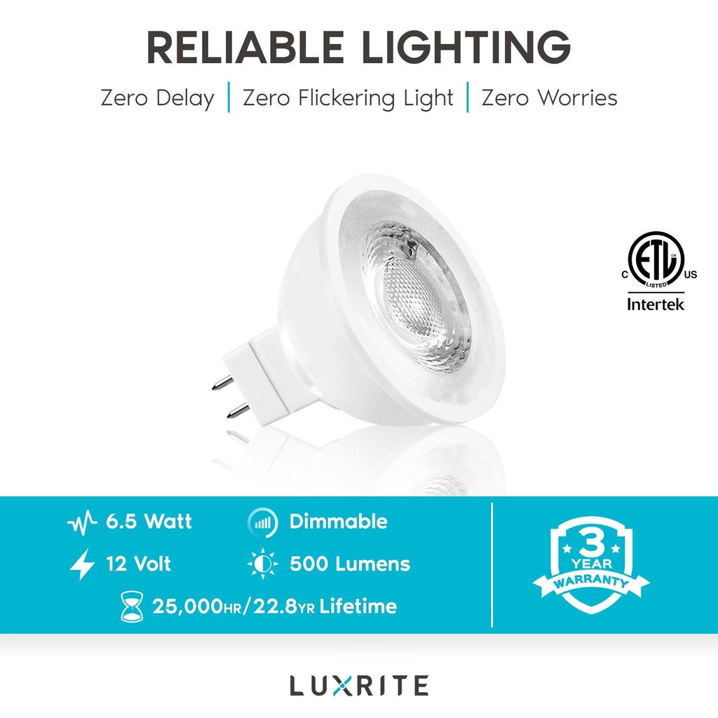 MR16 LED Bulb 6.5W 12V 3000K Dimmable GU5.3 Spotlight U287760