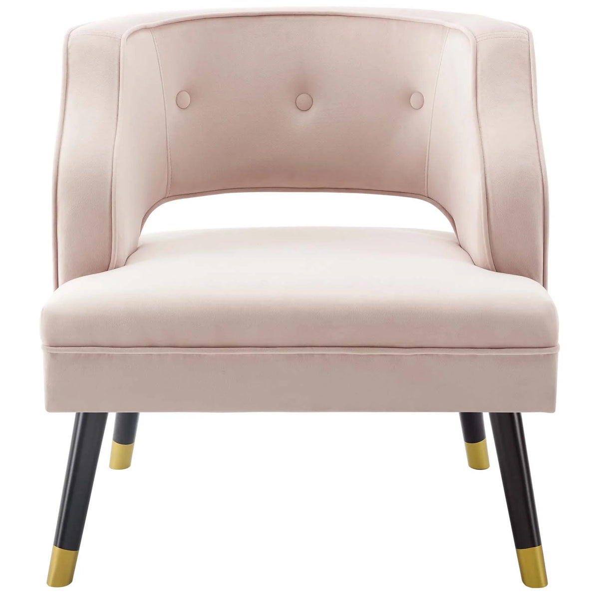 Pink Velvet Accent Armchair C1615