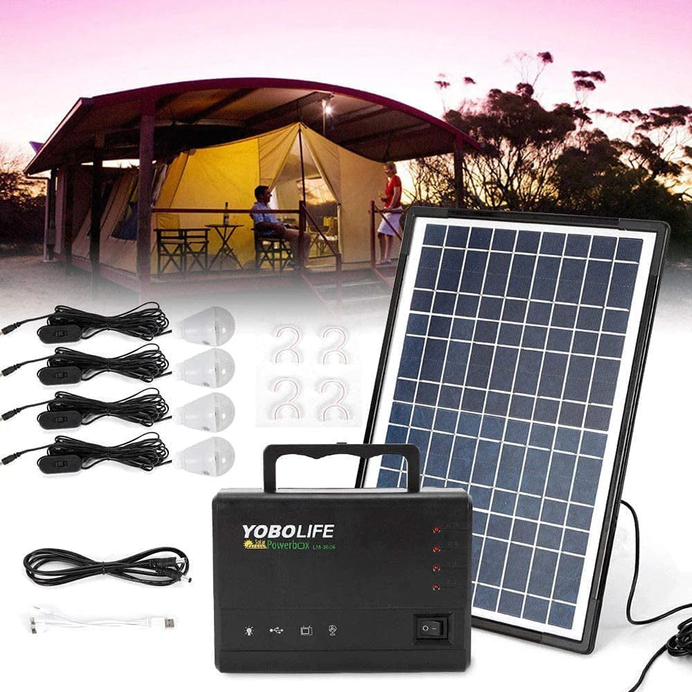12V 4A Portable Power Station with 4 LED Bulbs M713