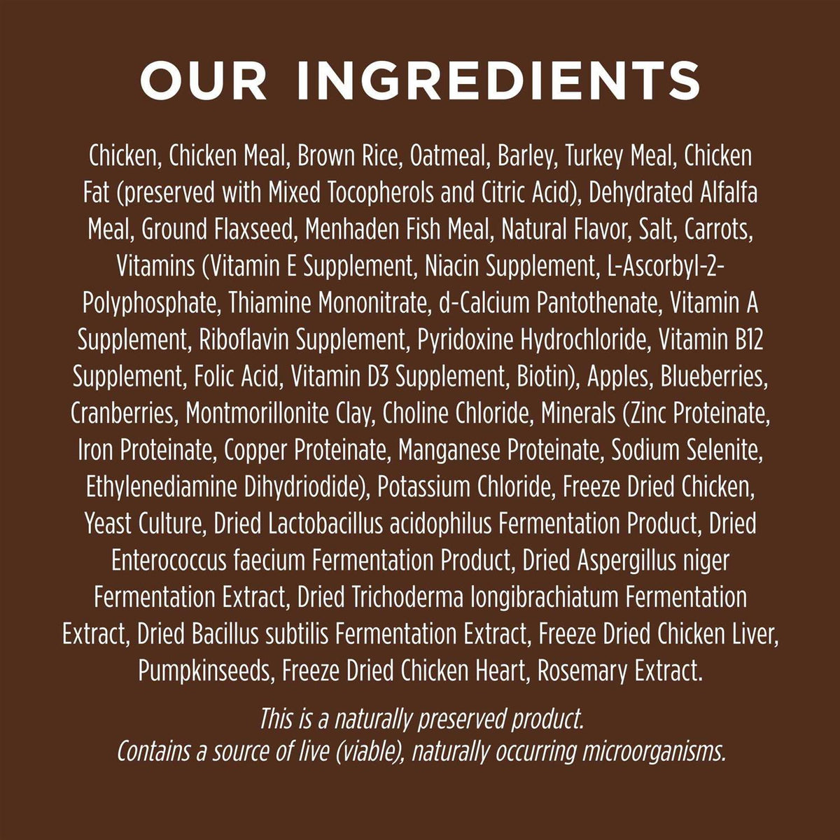 Chicken & Brown Rice Recipe Dry Dog Food Q587