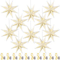 10 Set 8-Pointed 12 Inch Paper Star Lanterns with 10 LED Light Z235