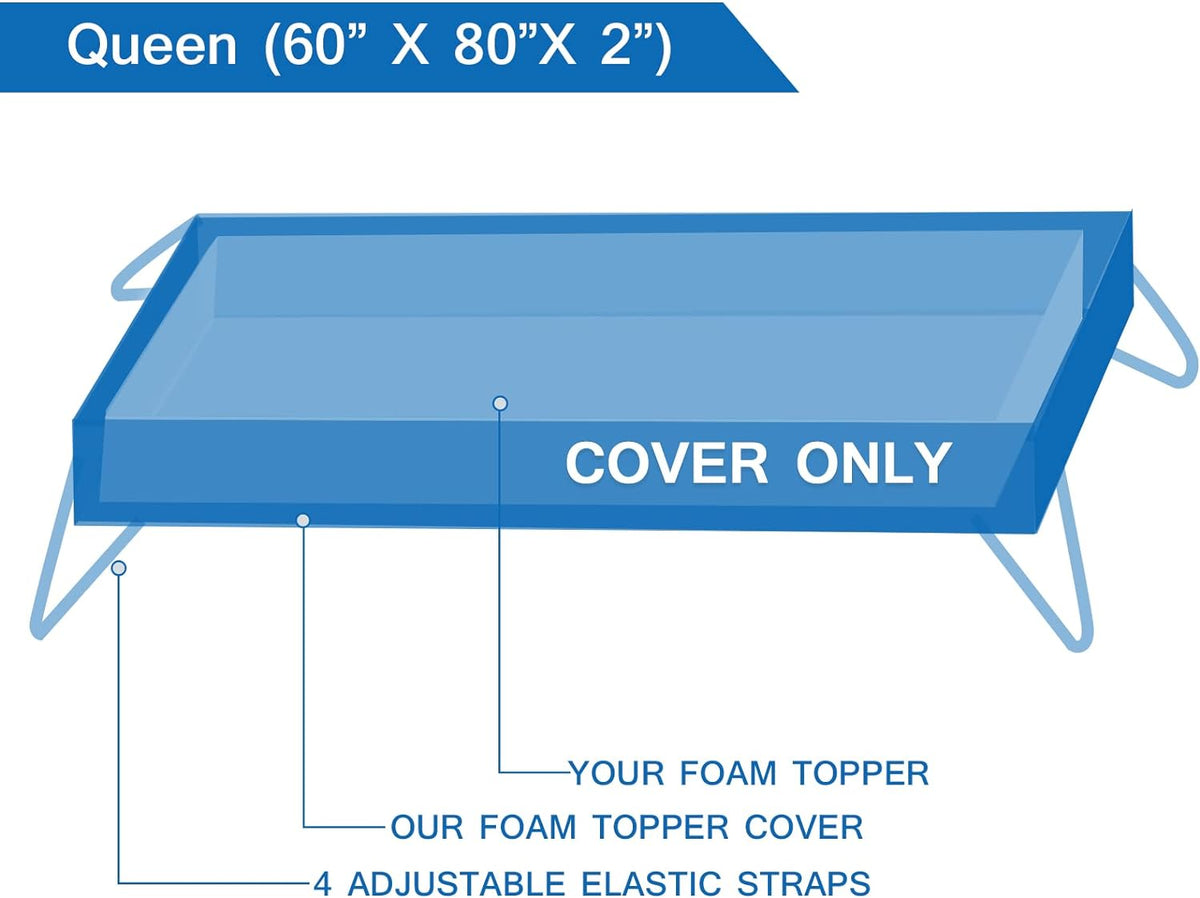 Queen Size Bamboo Rayon Zippered Mattress Protector Cover D251985