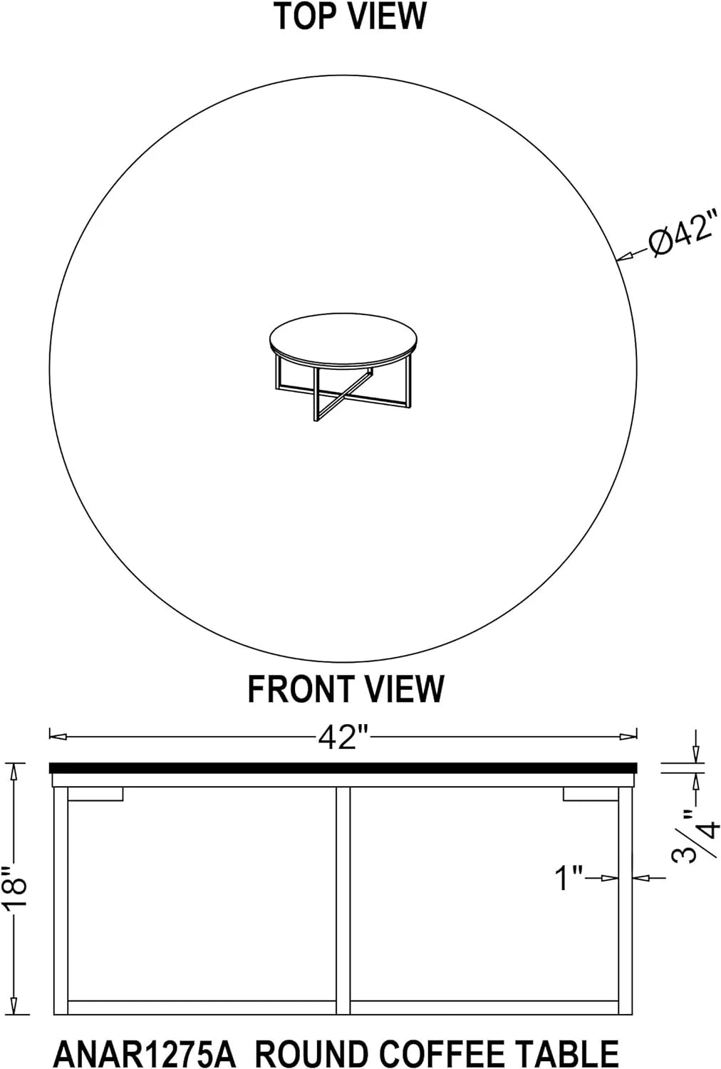 Round Wood Coffee Table N8530